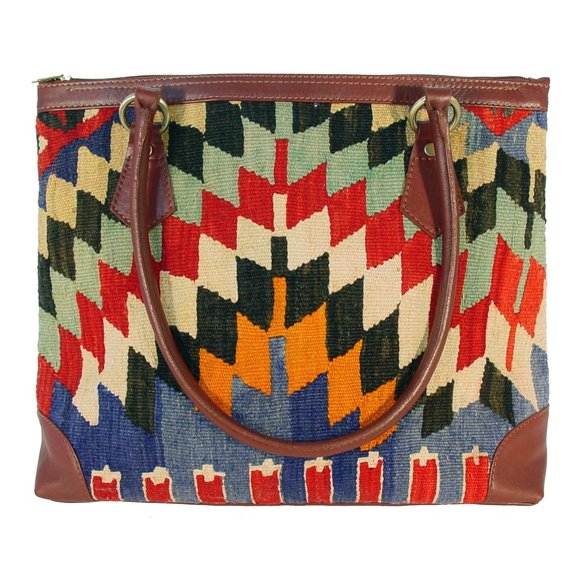 Artemis Design Co. Handbags - ARTEMIS DESIGN CO. Sumak Kilim Weekender Bag $598